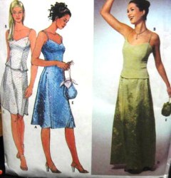 9397 KNIT DRESS,TOP, FLARE SKIRT LENGTHS,BAG PATTERN 6-12,14-20